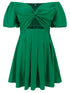 'Zaira' Cutout Twisted Off-Shoulder Short Sleeve Mini Dress - Celes Fashion